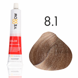 Yellow  Color farba do włosów 8/1 jasny popielaty blond  100ml