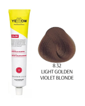 Yellow  Color farba do włosów 8/32 jasny złoto-fioletowy blond  100ml  2025