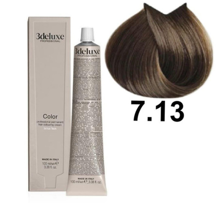 3DeLuxe profesjonalna farba do włosów 7/13 Beżowy blond 100ml 