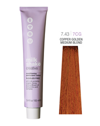 Zone Milk Shake creative farba do włosów 7/43 rudo złoty średni blond 100ml