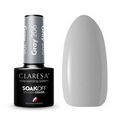 CLARESA Lakier Hybrydowy 5g, kolor Gray 206