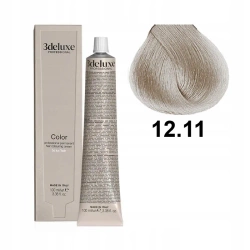 3DeLuxe profesjonalna farba do włosów 12/11 Super rozjaśniający platynowy intensywny popielaty blond 100ml