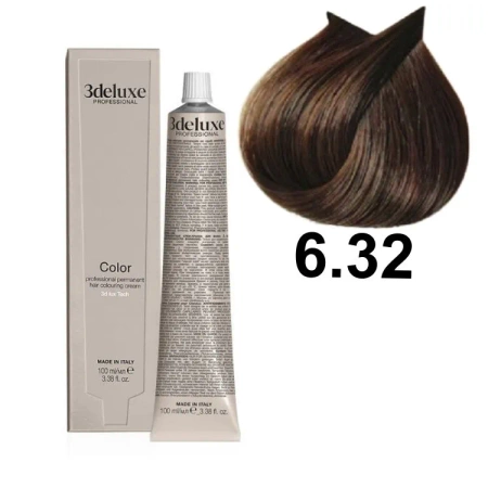 3DeLuxe profesjonalna farba do włosów 6/32 Złocisty fioletowy ciemny blond 100ml 