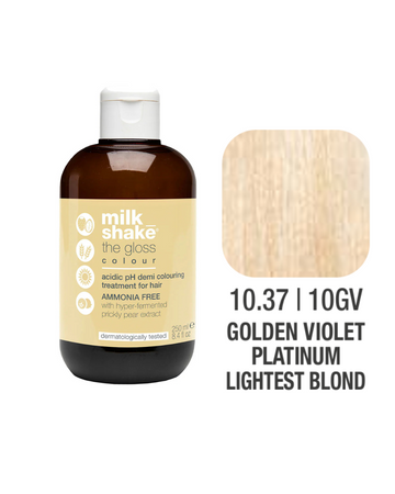 Zone Milk Shake Gloss farba pielęgnująca do włosów 10/37 złoto fioletowy platynowy jasny blond 60ml