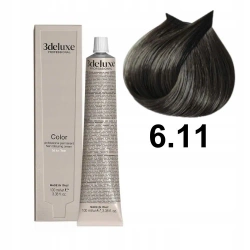 3DeLuxe profesjonalna farba do włosów 6/11 Intensywny ciemny blond  popielaty 100ml