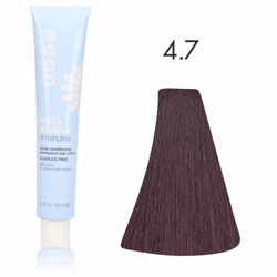 Zone Milk Shake farba do włosów 9 minut 4/7 fioletowy średni brąz 100ml