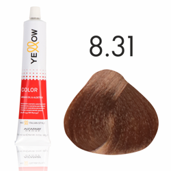 Yellow Color  farba do włosów 8/31 jasny złoty popielaty blond  100ml
