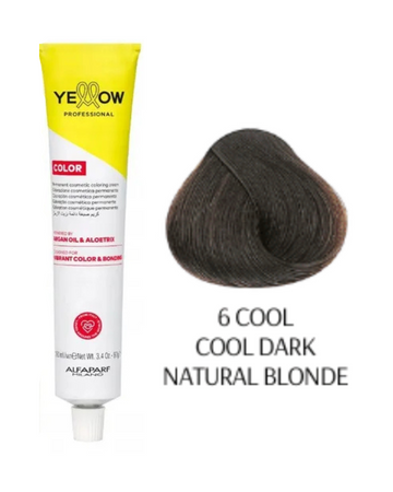 Yellow  Color Farba do włosów 6 COOL zimny naturalny ciemny  blond   100ml  2025