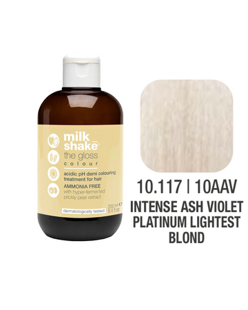 Zone Milk Shake Gloss farba pielęgnująca do włosów 10/117 intensywnie popielato piaskowy platynowy jasny blond 60ml