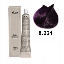 3DeLuxe profesjonalna farba do włosów 8/221Extra fioletowy jasny blond 100ml