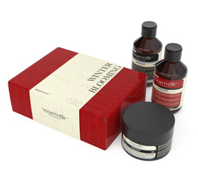 TogetHair Box Smoothy Kit zestaw do włosów prostych zapobiegający puszeniu się szampon maska żel pod prysznic 3 x 250ml