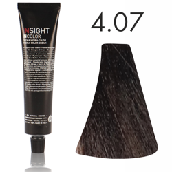 INSIGHT Incolor Fitoproteinowa farba do włosów 4/07 Czekoladowy chłodny średni brąz 100ml