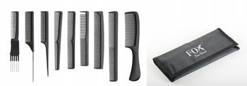 Fox line black zestaw grzebieni w etui