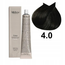 3DeLuxe profesjonalna farba do włosów 4/0 Średni brąz 100ml 