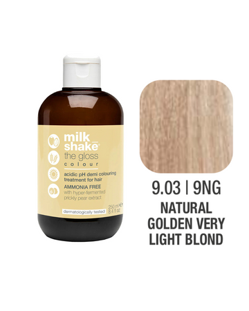 Zone Milk Shake Gloss farba pielęgnująca do włosów 9/03 złocisty bardzo jasny blond 60ml