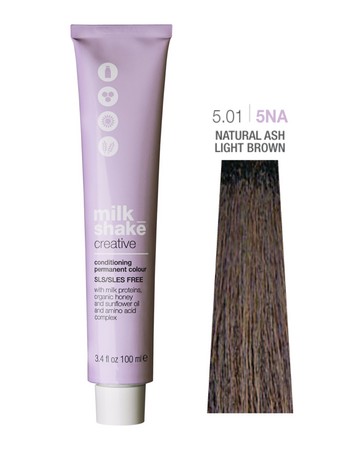 Zone Milk Shake creative farba do włosów 5/01 delikatnie popielaty jasny brąz 100ml