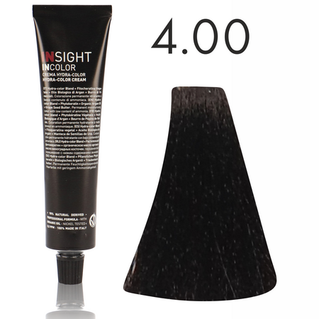 INSIGHT Incolor Fitoproteinowa farba do włosów 4/00 Intensywnie naturalny średni brąz 100ml