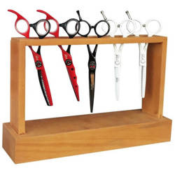 FOX Drewniany Display do nożyczek wymiary wys.18,50cm,szer.6cm,dł.28cm