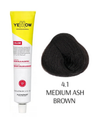 Yellow Color  farba do włosów 4/1 średni popielaty brąz  100ml  2025