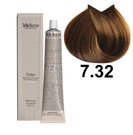 3DeLuxe profesjonalna farba do włosów 7/32 Złocisty fioletowy blond 100ml 
