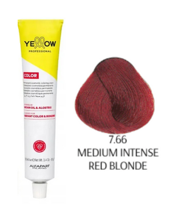 Yellow Color farba do włosów 7.66 intensywny czerwony blond 100ml 2025