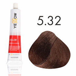 Yellow Color  farba do włosów 5/32 jasny złoty fioletowy brąz  100 ml