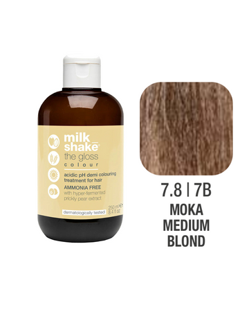 Zone Milk Shake Gloss farba pielęgnująca do włosów 7/8 moka średni blond 60ml