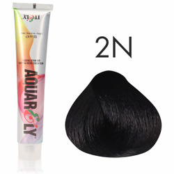 Farba do włosów Itely Aquarely 2N bardzo ciemny brąz 100ml