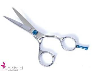 Fox Crystal nożyczki polerowane z koralowym oczkiem rozmiar 5"