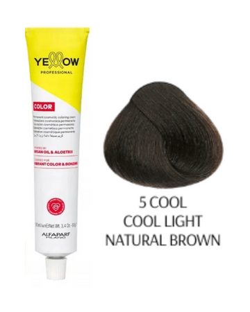 Yellow  Color Farba do włosów 5 COOL zimny naturalny jasny brąz  100ml  2025