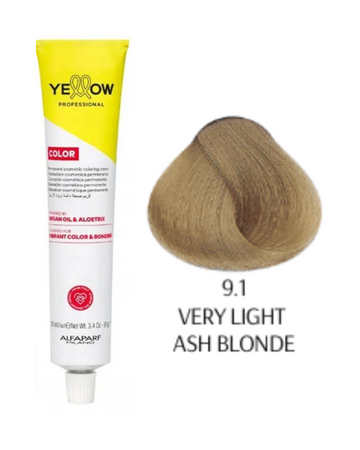 Yellow Color farba do włosów 9/1 bardzo jasny popielaty blond 100ml 2025