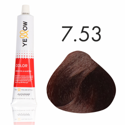 Yellow Color  farba do włosów 7/53 mahoniowy złoty blond  100ml