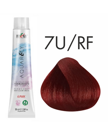Farba do włosów Itely Aquarely 7U/RF ultra intensywny ognisto czerwony blond 100ml