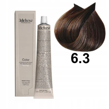 3DeLuxe profesjonalna farba do włosów 6/3 Ciemny złocisty blond100ml 