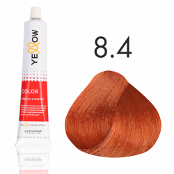 Yellow  Color farba do włosów 8/4 jasny miedziany blond  100ml