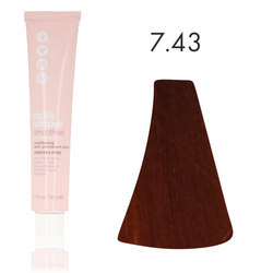 Zone Milk Shake półtrwała farba do włosów smoothies 7/43 miedziano złoty średni blond 100ml