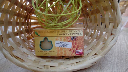 Mydło Naturalne Roślinne z Woskiem Pszczelim 100g