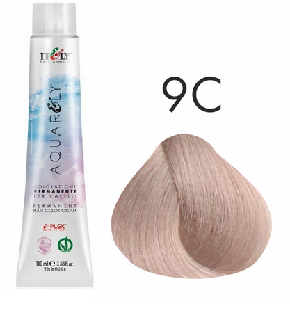 Itely Aquarely farba do włosów 9C 9/1 Popielaty bardzo jasny  blond 100ml