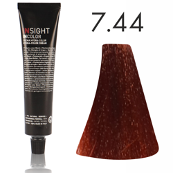 INSIGHT Incolor Fitoproteinowa farba do włosów 7/44 Intensywny miedziany średni blond 100ml