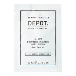 DEPOT No.404 Soothing shaving soap cream for brush kojące mydło w kremie do golenia przy użyciu pędzla 10ml