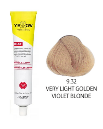 Yellow  Color farba do włosów 9/32  bardzo jasny złoto-fioletowy blond  100ml  2025