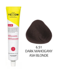 Yellow  Color farba do włosów 6/51  ciemny mahoniowo-popielaty blond 100 ml  2025