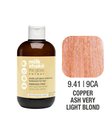 Zone Milk Shake Gloss farba pielęgnująca do włosów 9/41 miedziano popielaty bardzo jasny blond 60ml