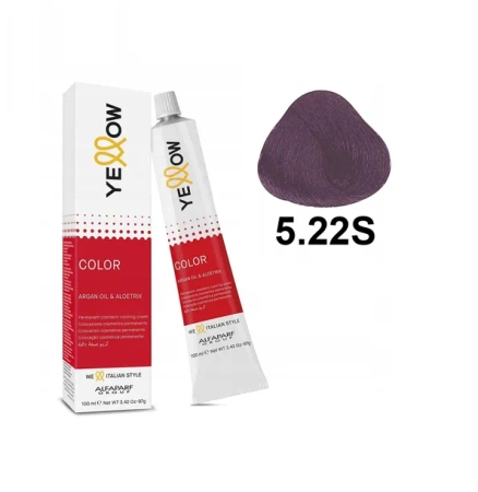 Yellow  Color Farba do włosów 5/22S jasny super intensywnie fioletowy brąz 100ml