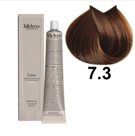 3DeLuxe profesjonalna farba do włosów 7/3 Złocisty blond 100ml 