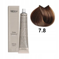 3DeLuxe profesjonalna farba do włosów 7/8 Średni brązowy blond  100ml