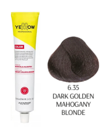 Yellow  Color farba do włosów 6/35 ciemny złoty mahoniowy blond  100ml  2025