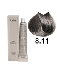 3DeLuxe profesjonalna farba do włosów 8/11 Intensywny  popielaty jasny blond 100ml
