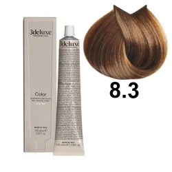 3DeLuxe profesjonalna farba do włosów 8/3 Jasny złoty blond  100ml