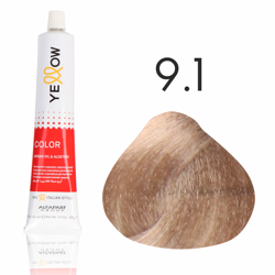 Yellow  Color farba do włosów 9/1  bardzo jasny popielaty blond  100ml